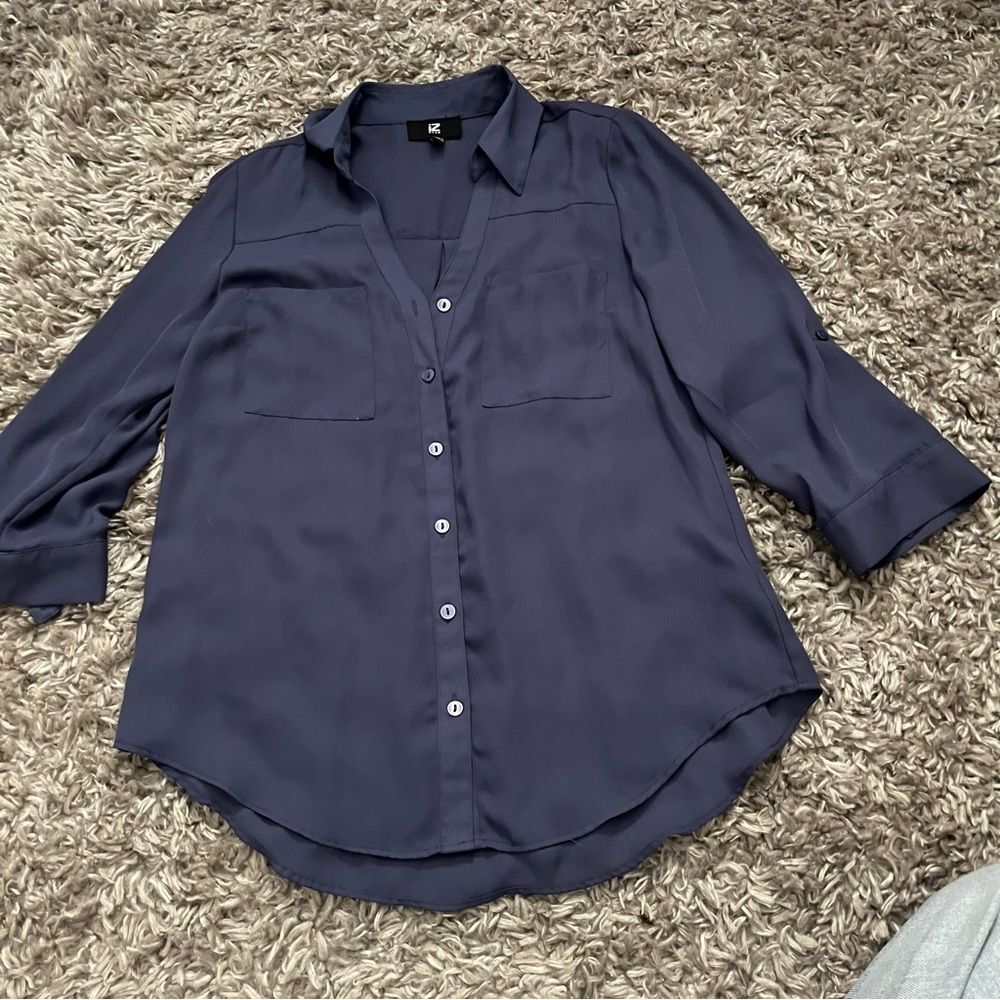 Iz byer blue blouse size small